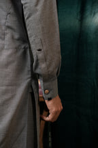 GREY PIN DOT COTTON SHALWAR KAMEEZ