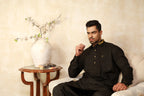 SIGNATURE COLLAR BLACK SHALWAR KAMEEZ