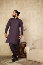 PURPLE TWILL SHALWAR KAMEEZ