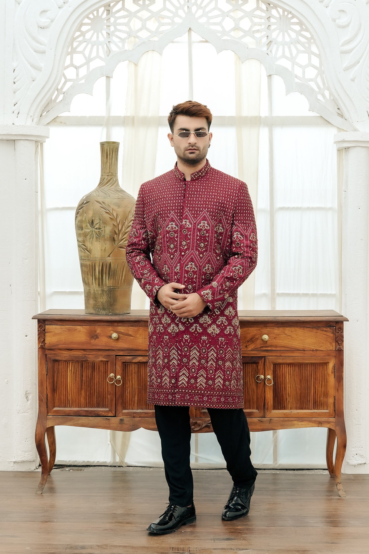 RADICAL RED SHERWANI