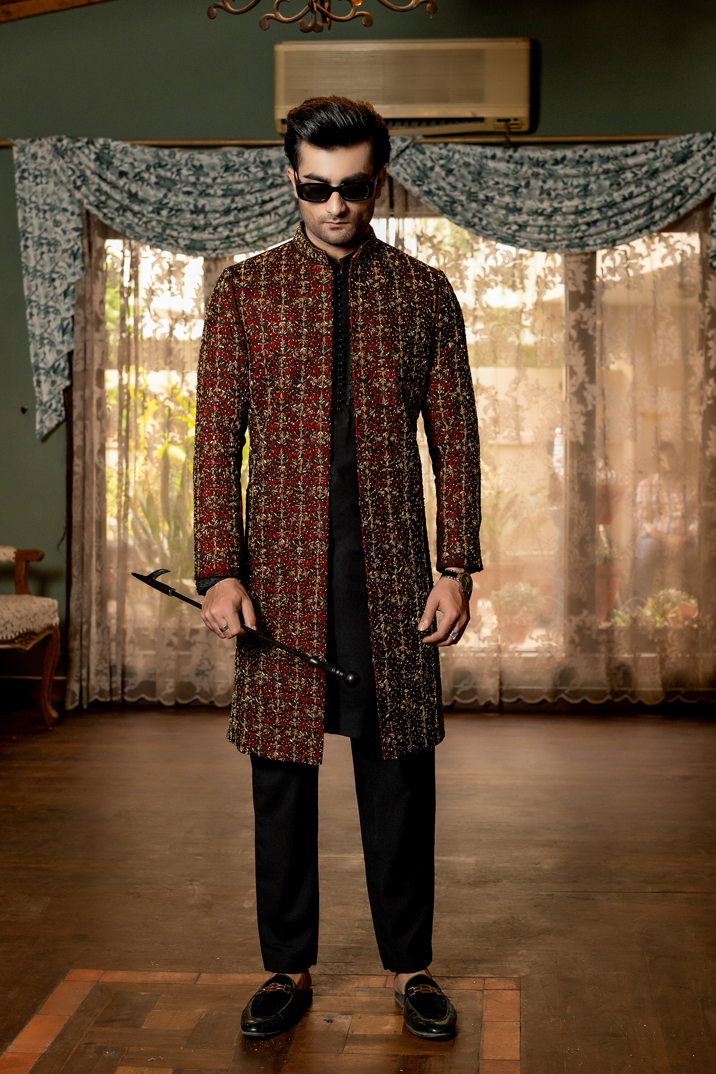 MAROON SHERWANI