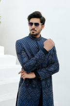 NAVY BLUE SHERWANI