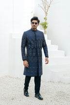 NAVY BLUE SHERWANI