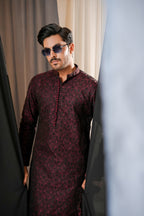 MAROON EMBROIDERED KURTA TROUSER