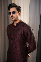MAROON EMBROIDERED KURTA TROUSER