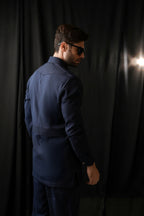 MID-NIGHT BLUE SAFARI KURTA TROUSER