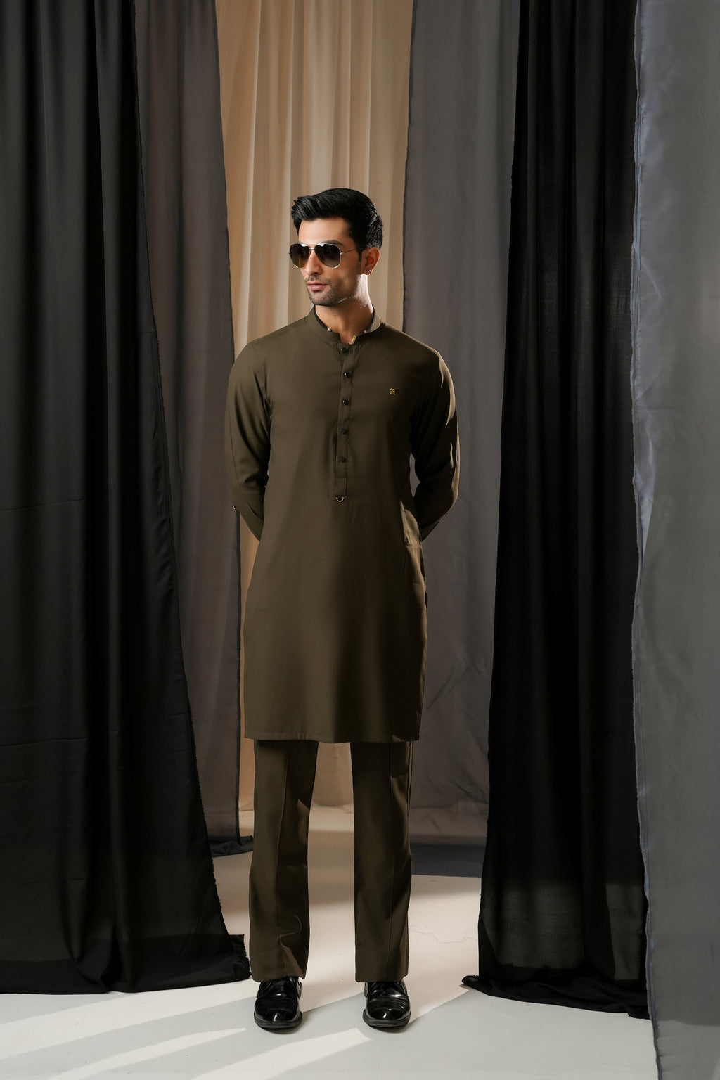 OLIVE GREEN PREMIUM KURTA TROUSER