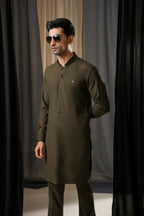 OLIVE GREEN PREMIUM KURTA TROUSER